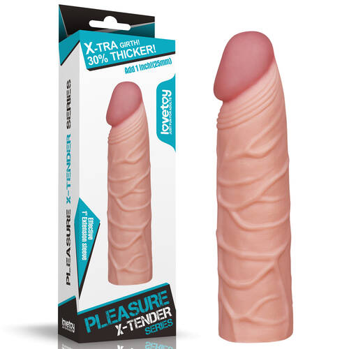 Pleasure X Tender 1" Sleeve Flesh 2.5cm (1") Penis Extension Sleeve