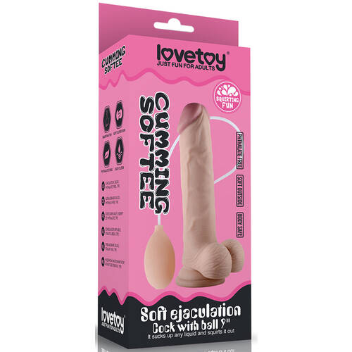 9" Squirting Cock + Balls