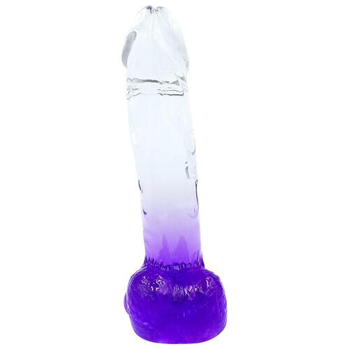 Playful Riders 8 in. Cock with Balls Purple