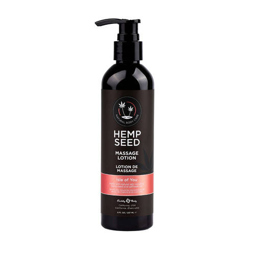 Hemp Seed Massage Lotion Isle Of You (Coconut Water, Citrus & Vanilla) Scented - 237 ml Bottle