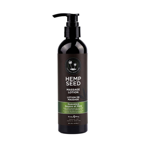 Hemp Seed Massage Lotion Guavalava (Guava & Blackberry) Scented - 237 ml Bottle