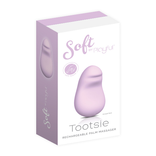 Soft by Playful Tootsie Rechargeable Palm Massager Purple