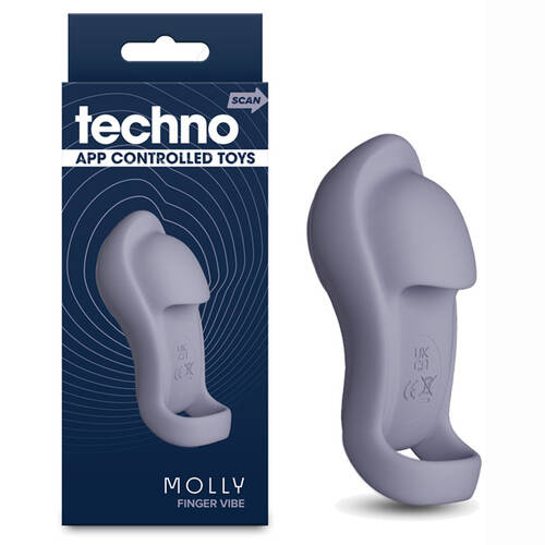 Techno - Molly Grey USB Rechargeable Finger Stimulator with App Control
