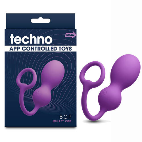 Techno - Bop Purple USB Rechargeable Vibrating Kegel Exerciser with App Contol