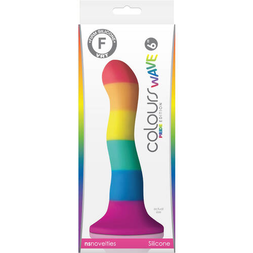 6" Wave Style Rainbow Butt Plug