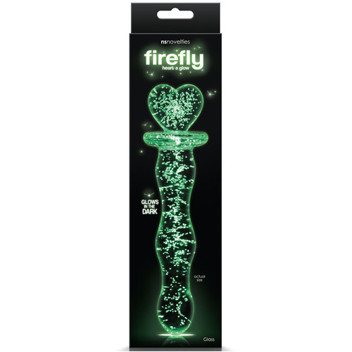 7.5" Glowing Heart Glass Dildo