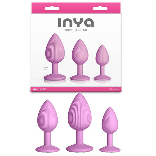 INYA Triple Ace Kit - Blush Pink Butt Plugs - Set of 3 Sizes
