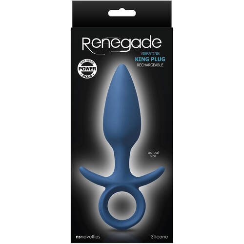 King Blue Medium Butt Plug + Ring