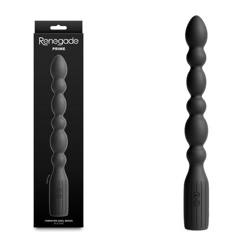 Renegade Prime - Black Black 28.8 cm USB Rechargeable Vibrating Anal Beads