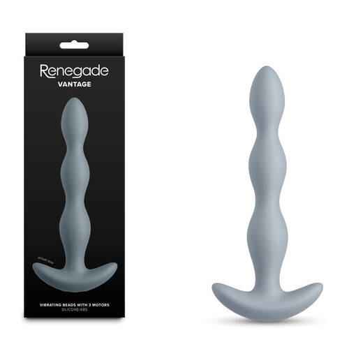 Renegade Vantage - Grey Grey 20.6 cm USB Rechargeable Vibrating Anal Beads