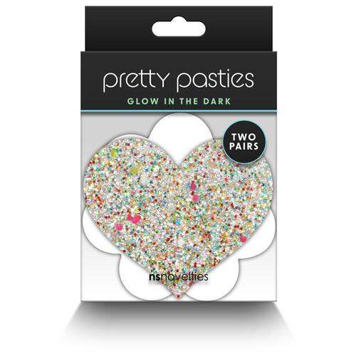 Pretty Pasties Heart and Flower Glow 2 Pair