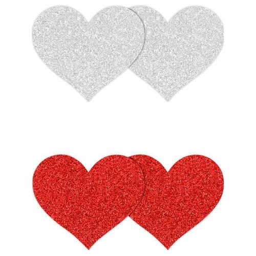 Pretty Pasties Glitter Hearts / 2 Pair