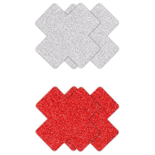 Pretty Pasties Glitter Cross / 2 Pair
