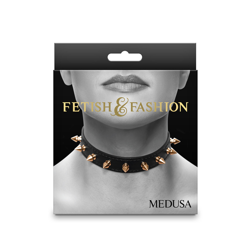 Fetish & Fashion - Medusa Collar Black Spiked Collar