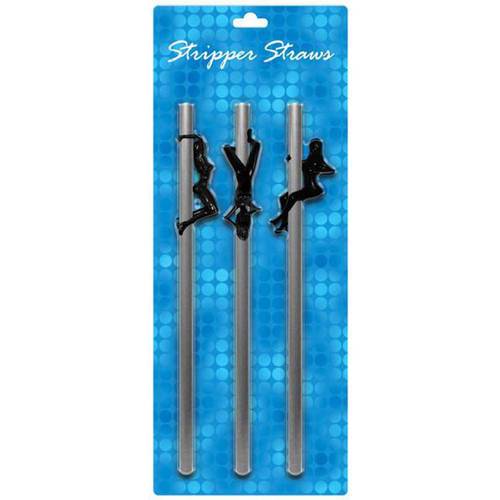 Female Stripper Straws x3