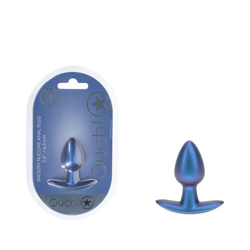 Ouch! Anal Plug Small Metallic  Metallic  6.5cm Small Butt Plug
