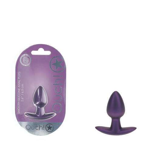 Ouch! Anal Plug Small Metallic  Metallic  6.5cm Small Butt Plug