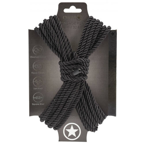 OUCH! Bondage Rope - 10 M - Black Black Nylon Bondage Rope - 10 metre Length