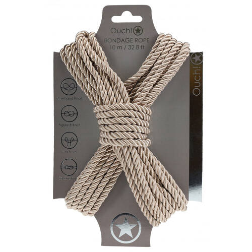 OUCH! Bondage Rope - 10 M - Gold Gold Nylon Bondage Rope - 10 metre Length