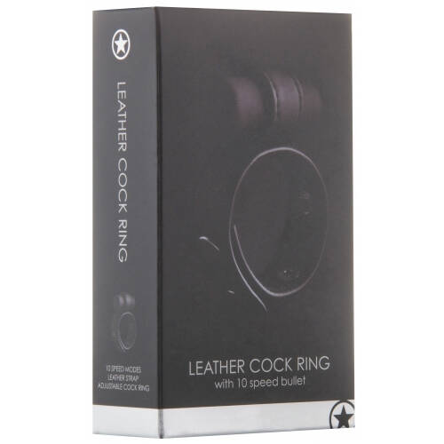 Leather Vibrating Cock Ring