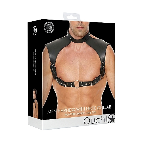 Men's Harness with Neck Collar