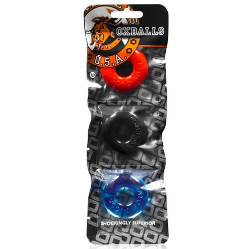 Ringers Coloured Cock Rings X 3