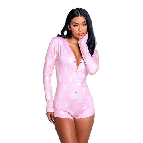 Playboy Slumber Bunny Romper Pink M/L