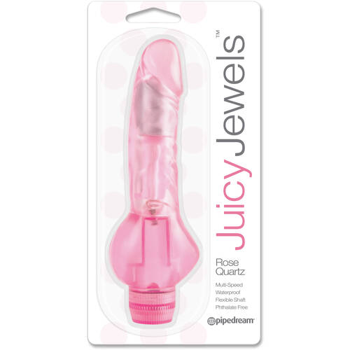 4" Rose Quartz Jelly Vibrator