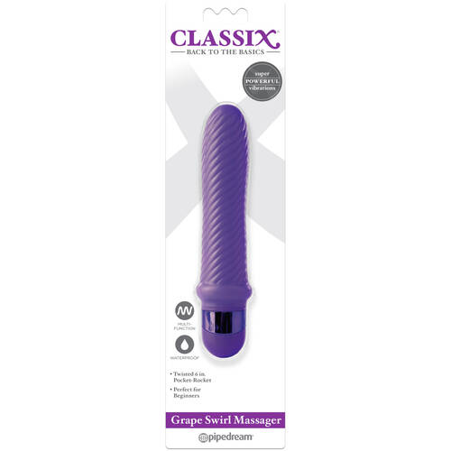 6" Grape Swirl Vibrator