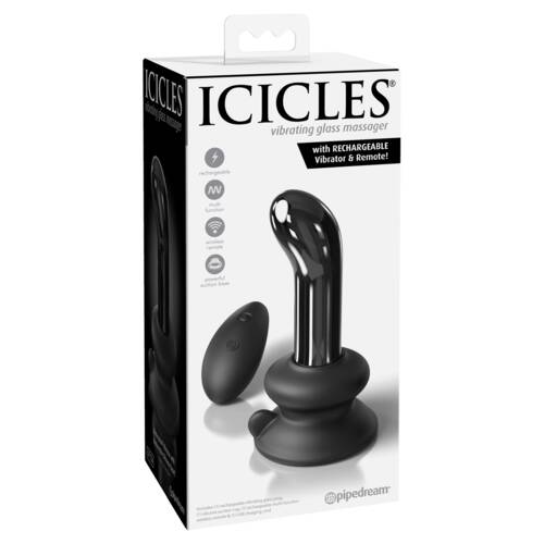 4" Glass Vibrating Butt Plug 84