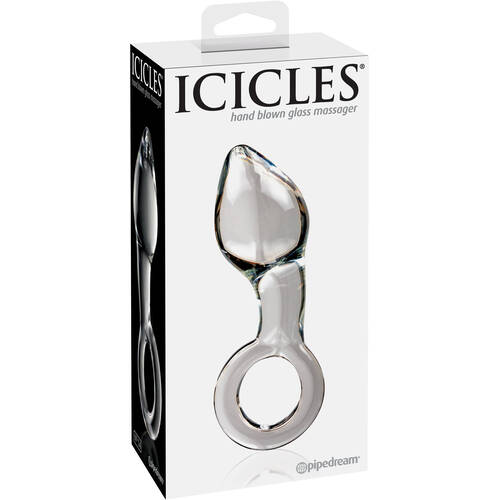 4.75" Curved Glass Butt Plug