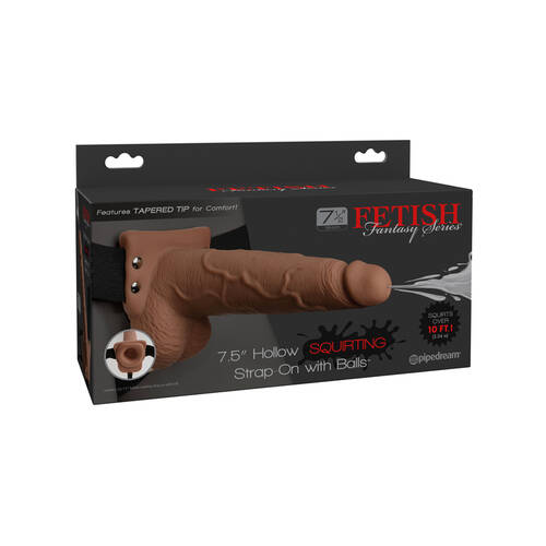 7.5" Hollow Squirting Strap-On 