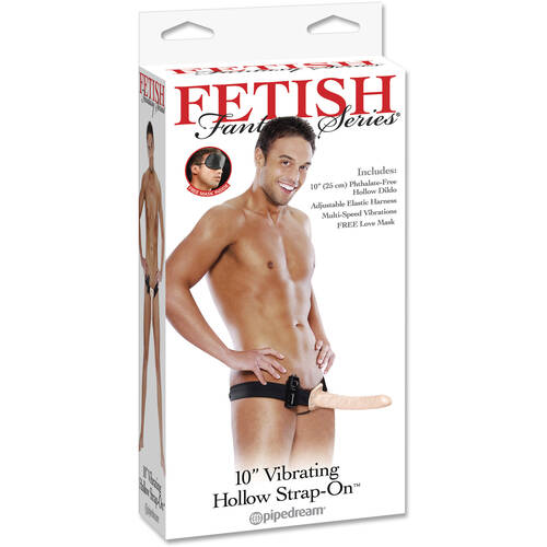 Vibrating Hollow Strap On 9.5"