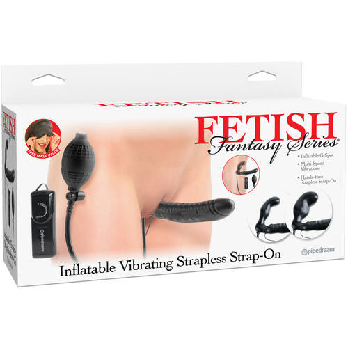Inflatable Vibrating Strapless Strapon