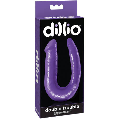 6" Double Trouble Purple Dildo