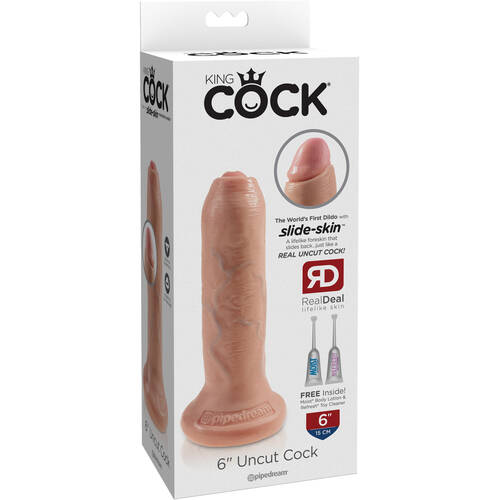 6" Uncut Cock
