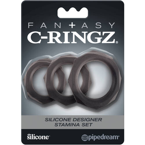 Silicone Designer Cock Rings x3