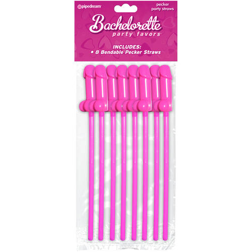 Bendable Pecker Straws x8