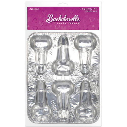 Disposable Penis Cupcake Pans x6