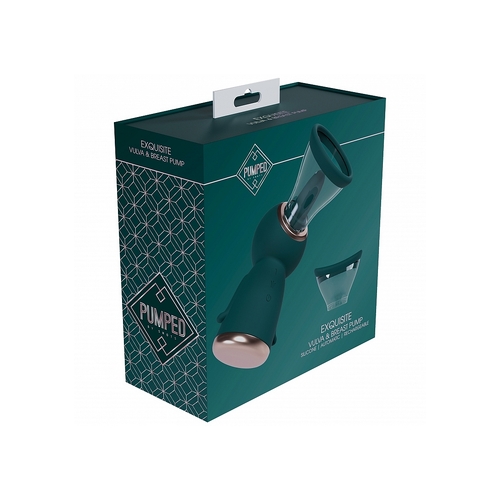 Pumped Exquisite Automatic 13 Speed Silicone Rechargeable Vulva & Breast Pump Forest