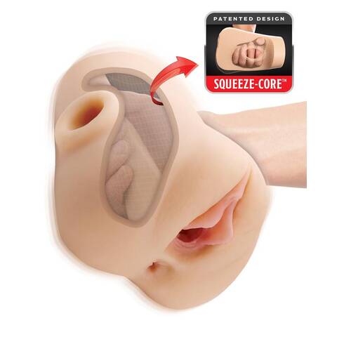 PDX Plus Double Pounder Vibrating Squeeze Stroker Light