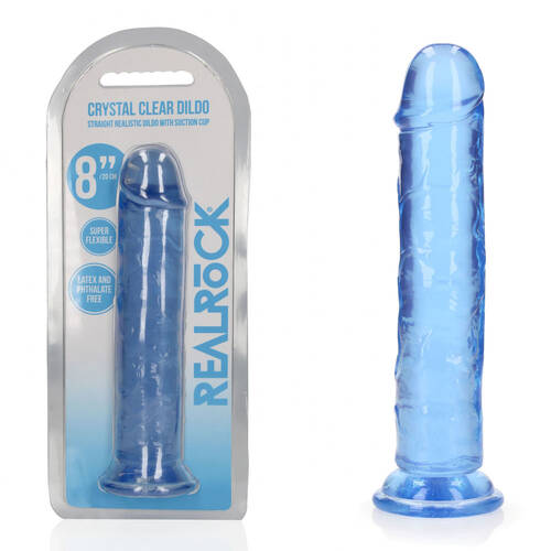 REALROCK 20 cm Straight Dildo - Blue Blue 20 cm (8'') Dong