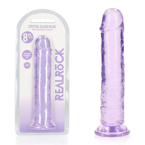 REALROCK 20 cm Straight Dildo - Purple Purple 20 cm (8'') Dong