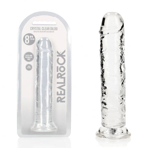 REALROCK 20 cm Straight Dildo - Transparent Clear 20 cm (8'') Dong
