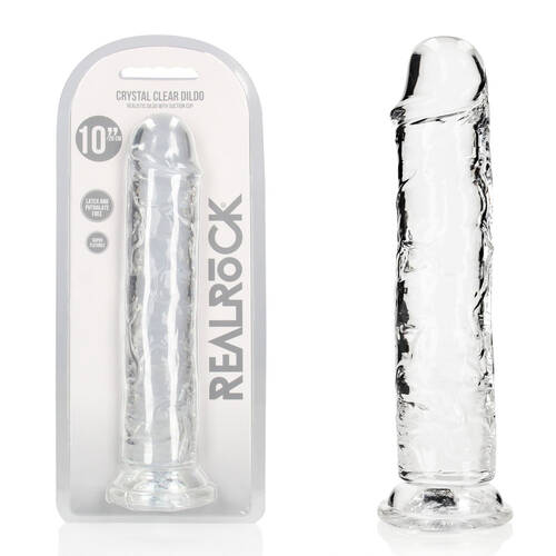 REALROCK 28 cm Straight Dildo - Transparent Clear 28 cm (10'') Dong