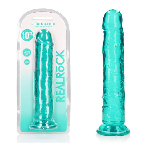 REALROCK 28 cm Straight Dildo - Turquoise Turquoise 28 cm (10'') Dong
