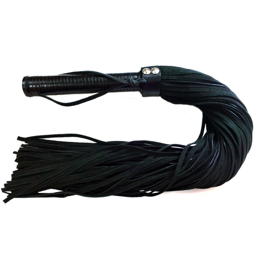 Black Suede Flogger with Leather Handle