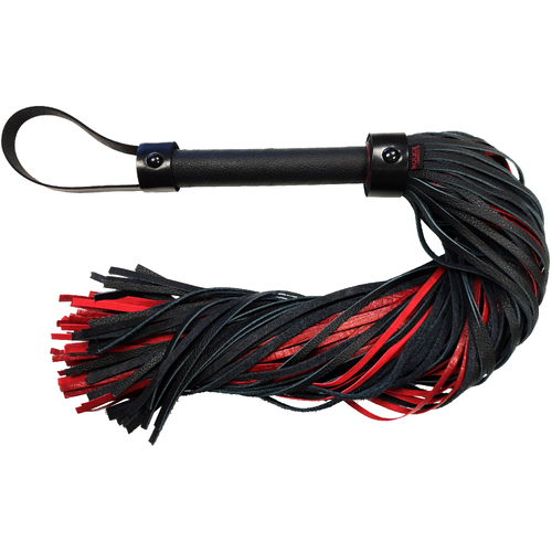 Leather Flogger Black & Burgundy