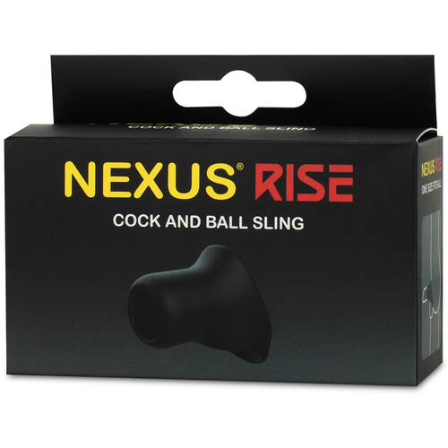 Nexus Rise Liquid Silicone Cock and Ball Sling Black