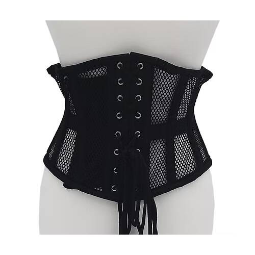Rouge Mesh Corset - Black Small/Medium